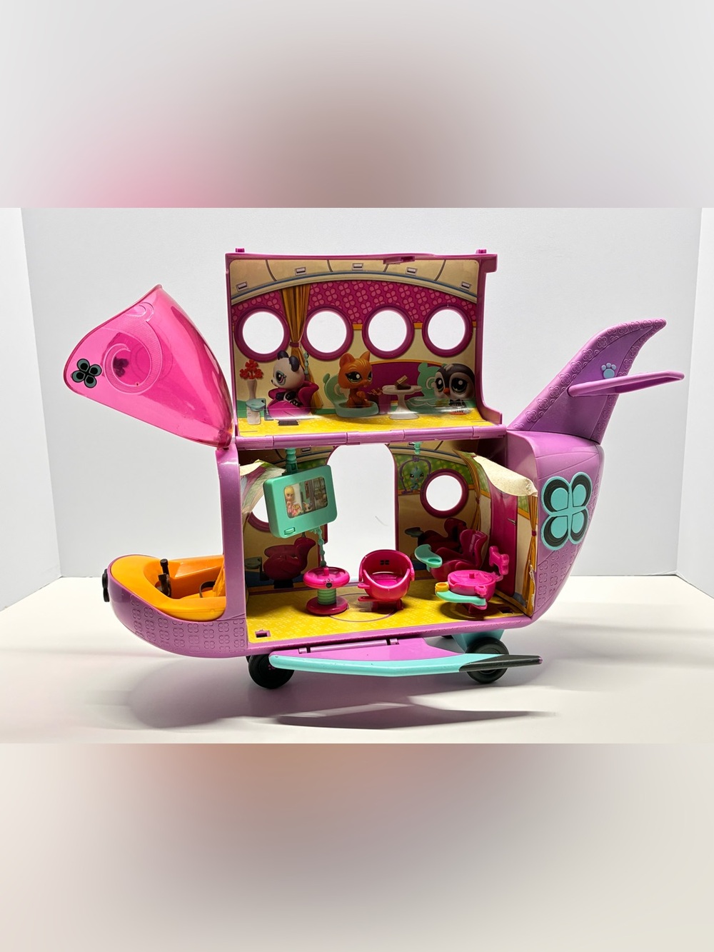 Littlest Pet Shop LPS Purple Airplane Jet Playset Only - No Figures/Accessories